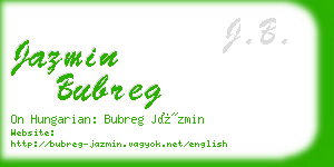 jazmin bubreg business card